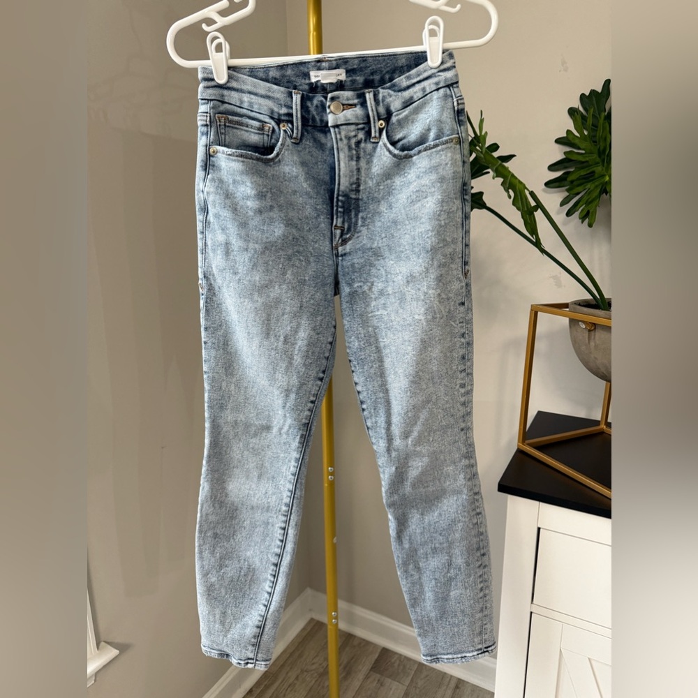 Good American Good Leg Skinny Jeans Light Wash